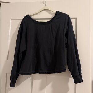 Z Supply Black twist back Long Sleeve Sweatshirt